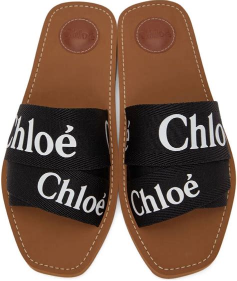 chloe woody flat mule black|Woody Flat Mule .